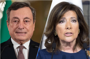 Mario Draghi e Elisabetta Casellati