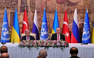 Antonio Guterres e Recep Tayyip Erdogan