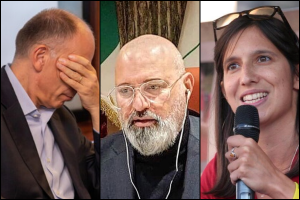 Enrico Letta, Stefano Bonaccini e Elly Schlein