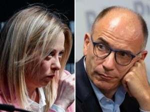 Giorgia Meloni e Enrico Letta