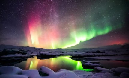 Finlandia, spettacolare aurora boreale a Rovaniemi