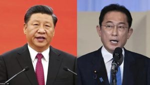 Xi Jinping e Fumio Kishida