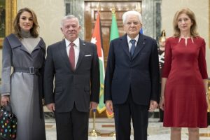 Mattarella riceve re Abdullah II di Giordania e la regina Rania