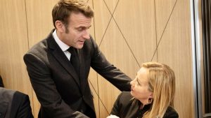 Emmanuell Macron e Giorgia Meloni