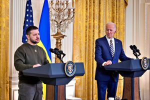 Ukrainian President Zelensky meets with US President Biden