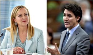 Giorgia Meloni e Justin Trudeau