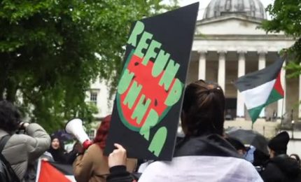 All'University College di Londra gli studenti protestano per Gaza