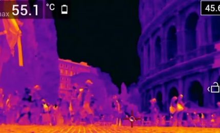 Roma, con Minosse oltre 50 gradi C: il video con la termocamera