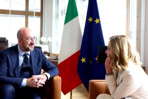 Charles Michel e Giorgia Meloni