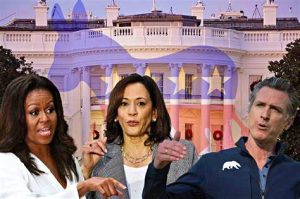 Kamala Harris, Michelle Obama e Gavin Newsom