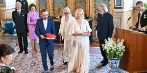 Reunion degli Abba davanti al Re di Svezia, nominati Cavalieri