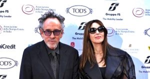 Tim Burton con Bellucci, Sting con Trudie Styler