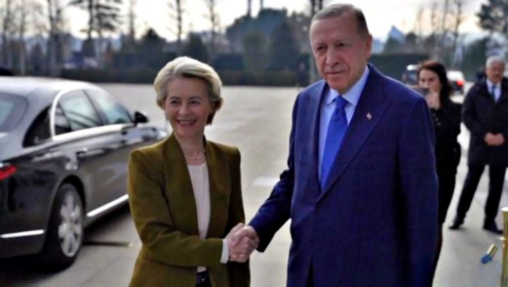 Ursula von der Leyen e Recep Tayyip Erdogan