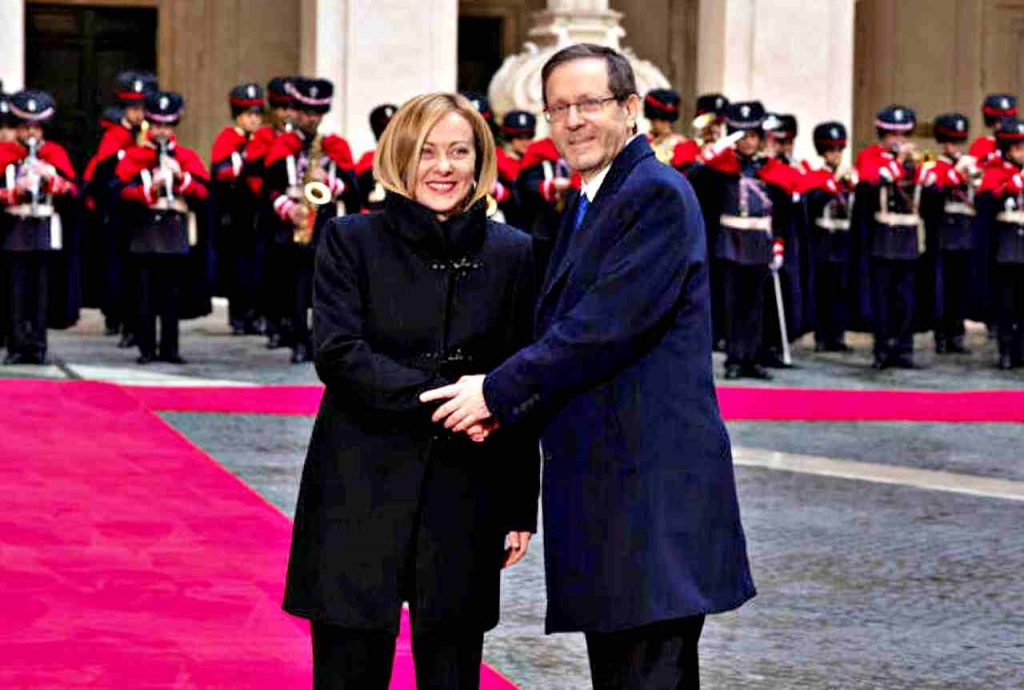 Giorgia Meloni e Isaac Herzog