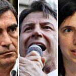 Nicola Fratoianni, Giuseppe Conte e Elly Schlein