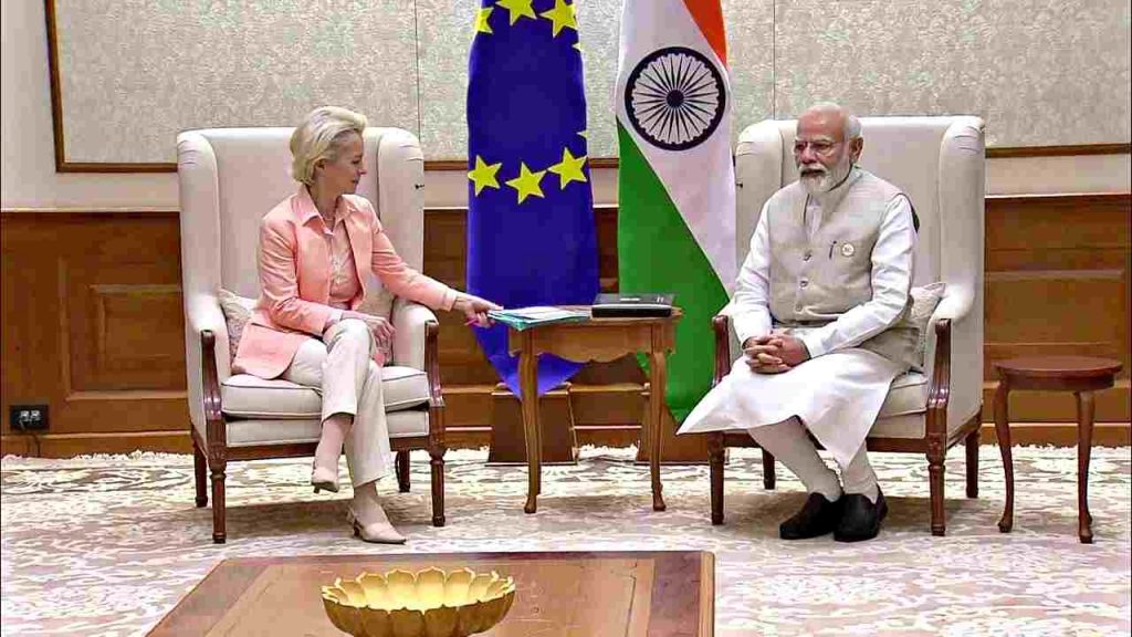 Ursula von der Leyen e Narendra Modi (1)