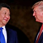 Il presidente della Cina, Xi Jinping e il presidente Usa, Donald Trump